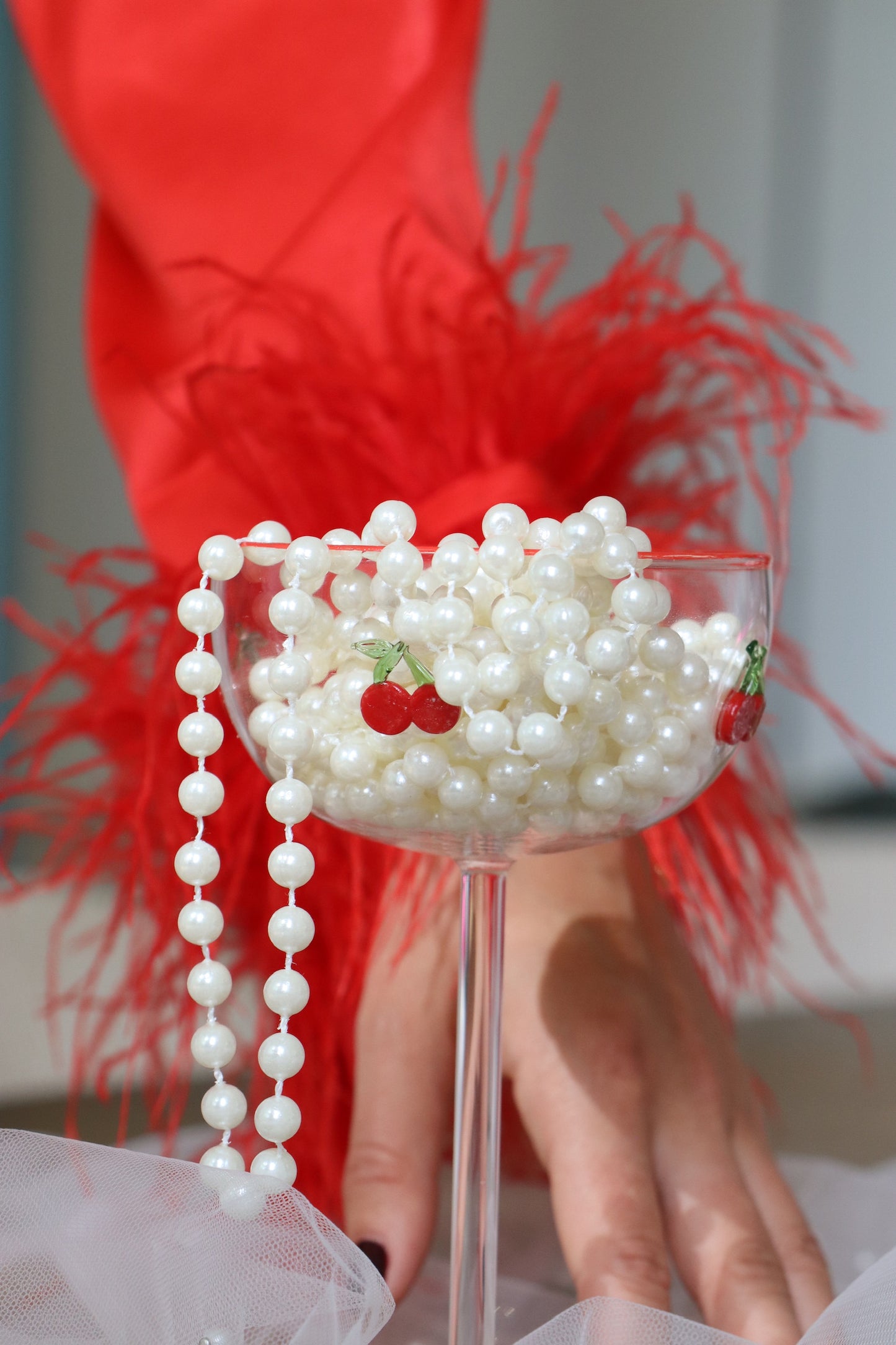 Cherry Cocktail Glass Set of two