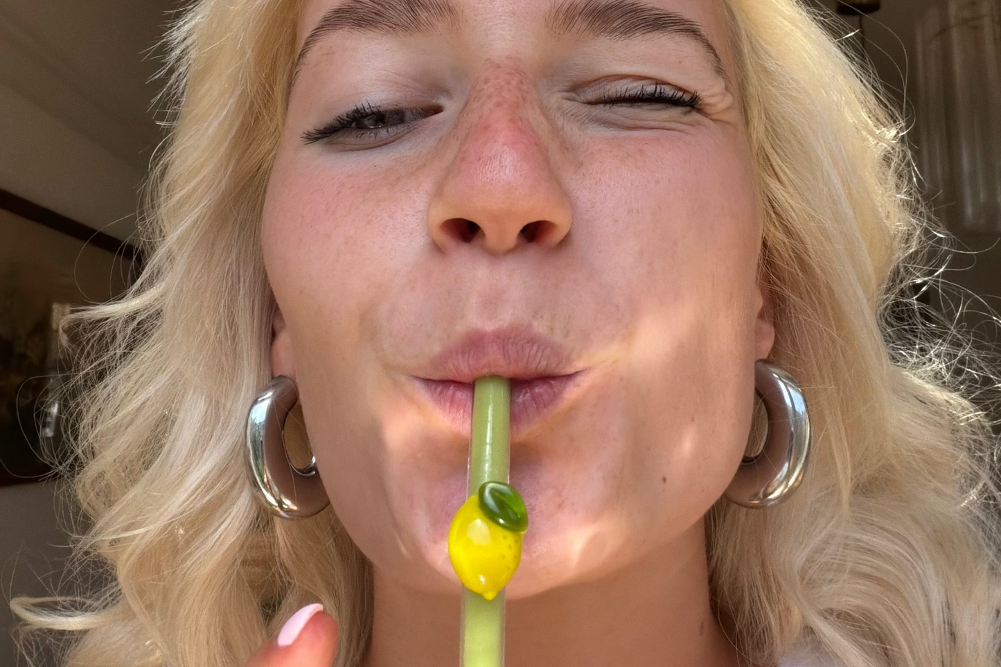 Pineapple & Lemon straw set of four