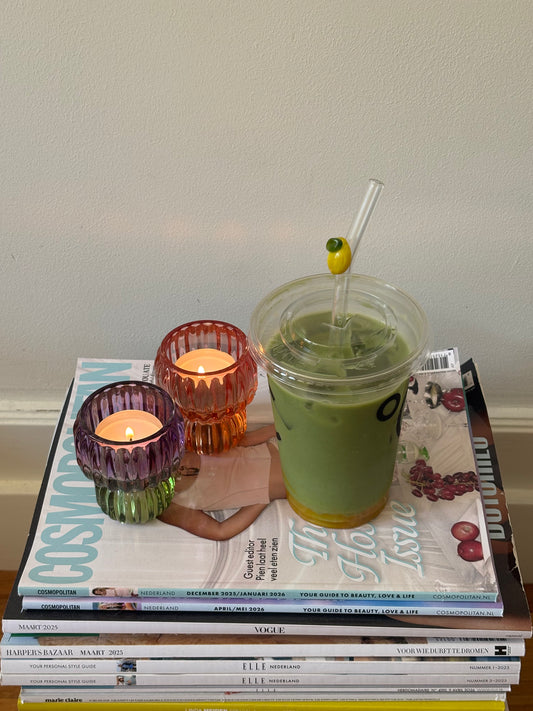 Pineapple & Lemon straw set of four