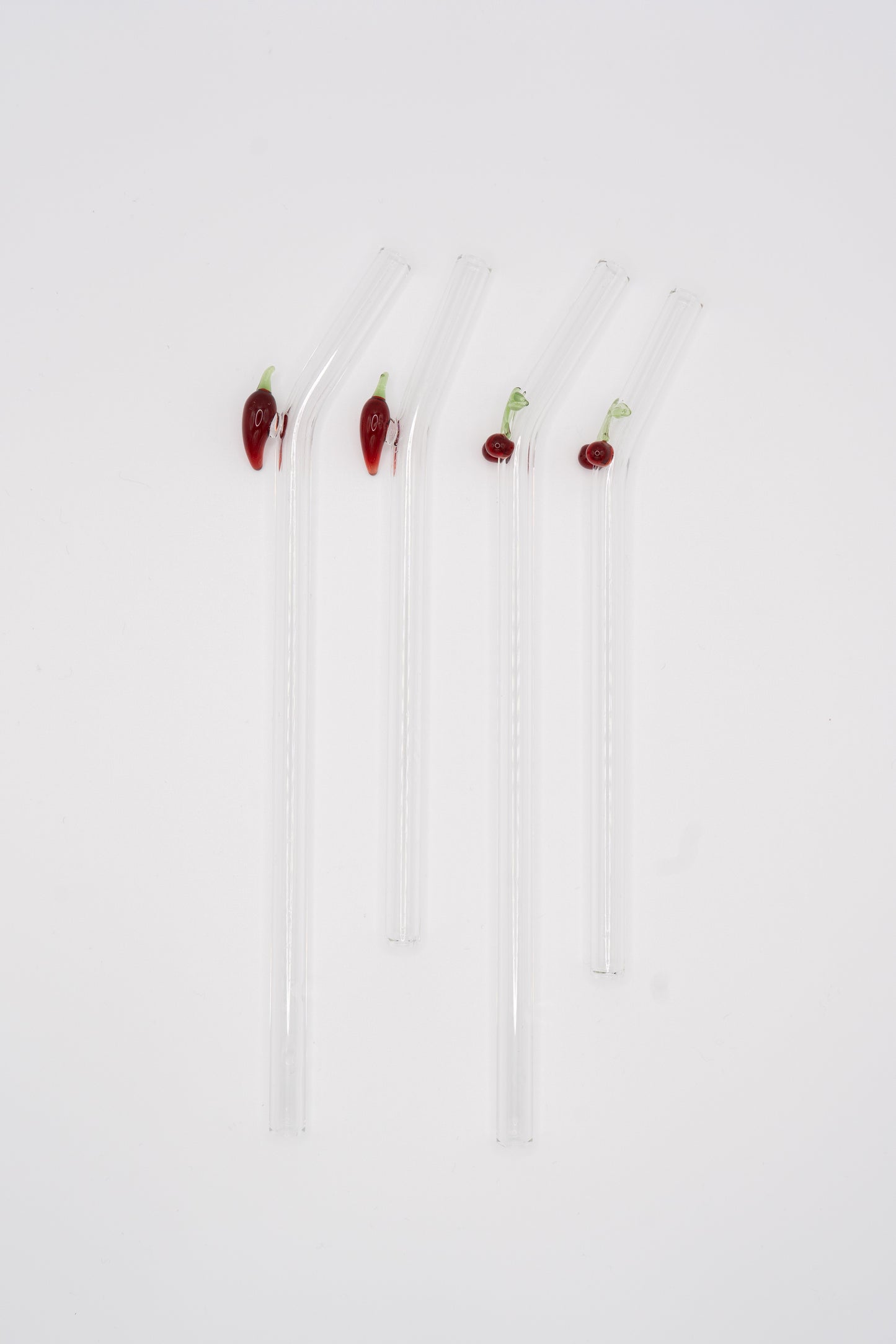 Cherrie & Chili straw set of four