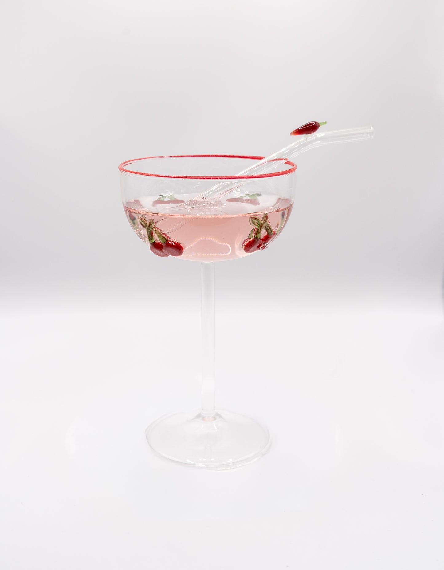 Cherrie & Chili straw set of four