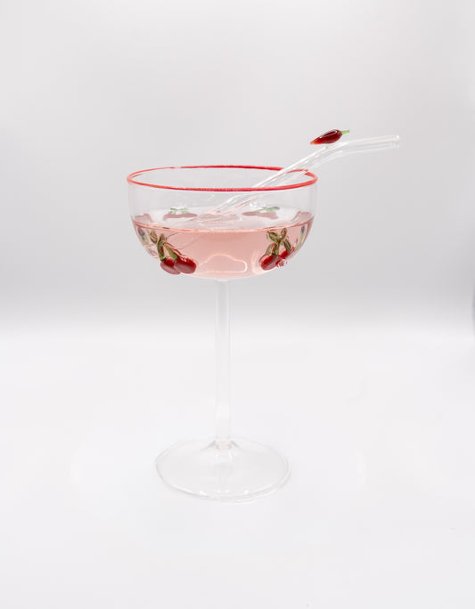 Cherrie & Chili straw set of four