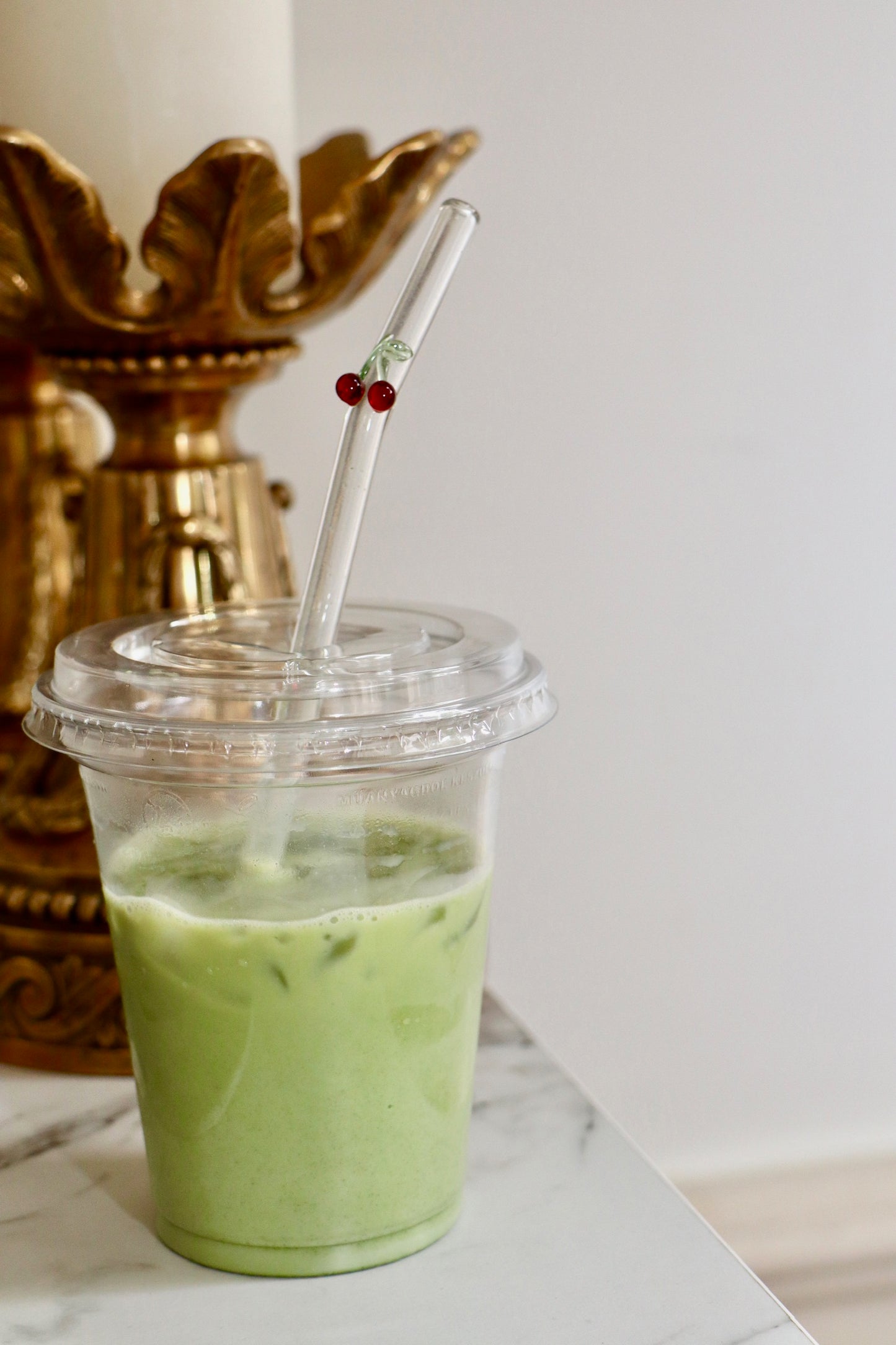 Cherrie & Chili straw set of four