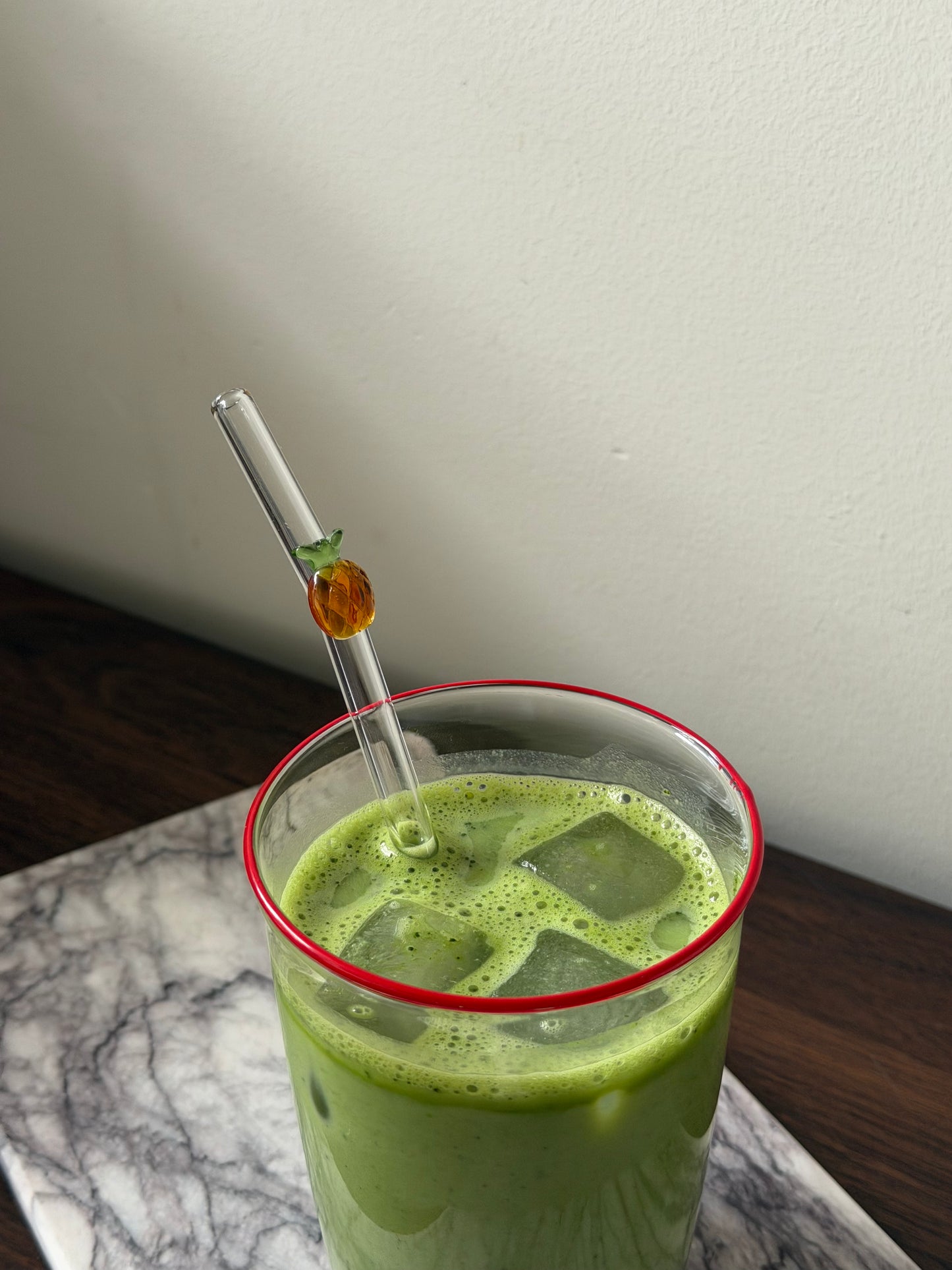 Glass Straw Pineapple & Lemon