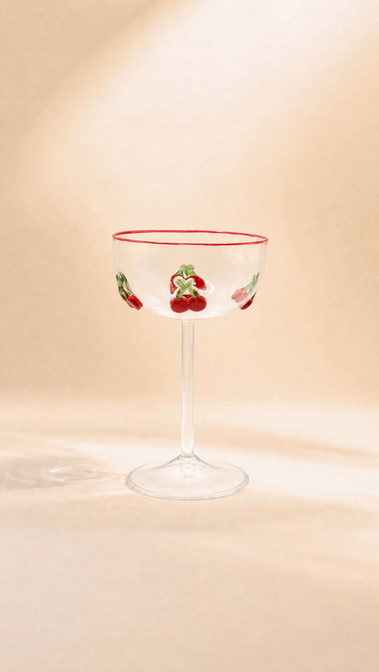 Cherry Cocktail Glass Set of two