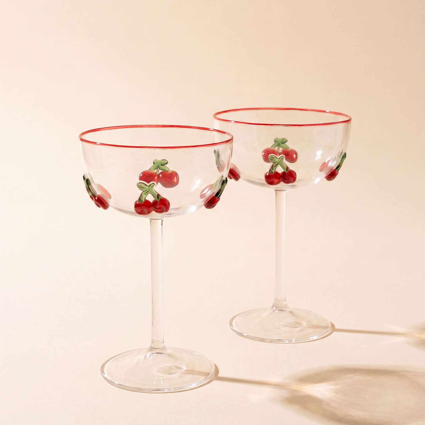 Cherry Cocktail Glass Set of two — square thumbnail crop