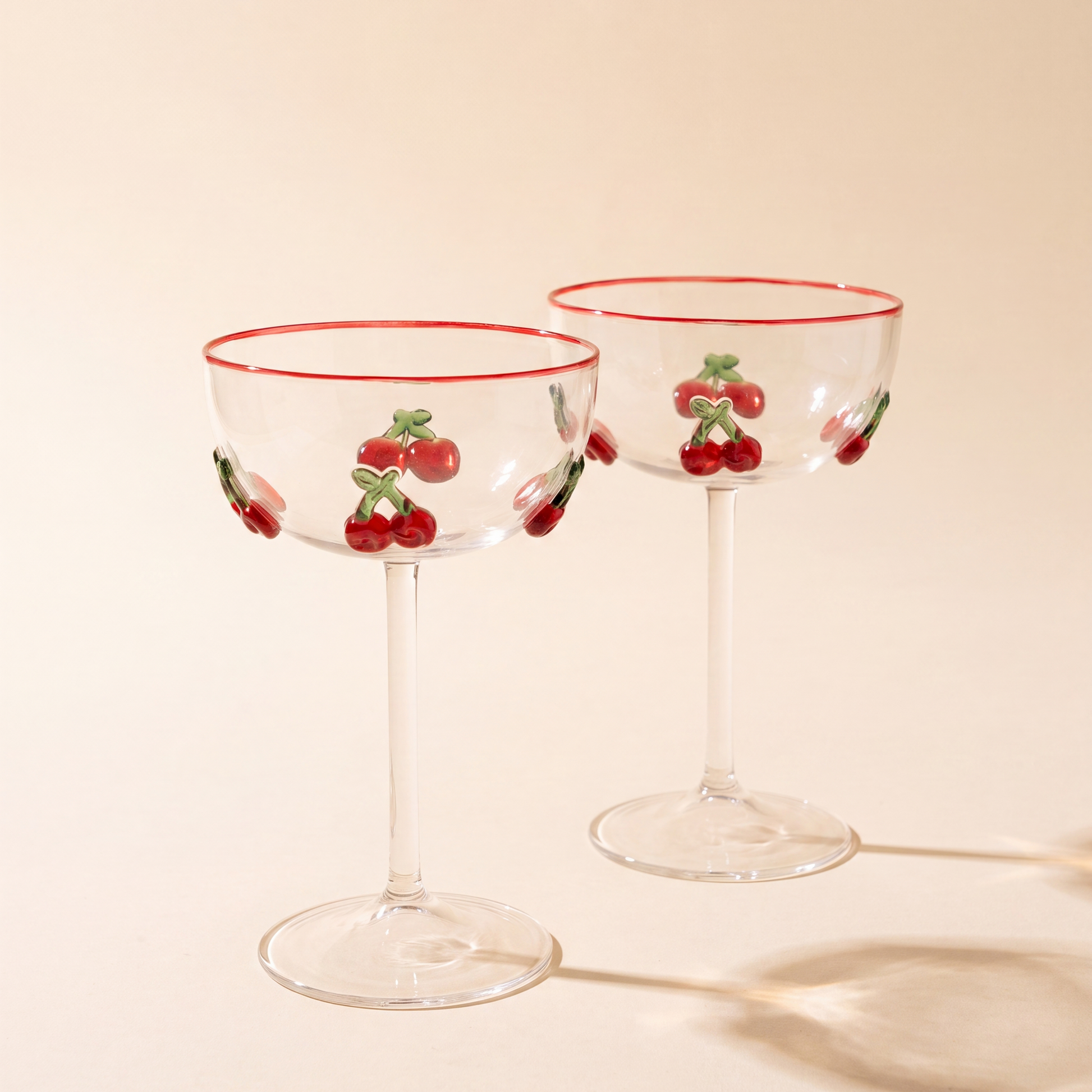 Cherry Cocktail Glass Set of two — square thumbnail crop