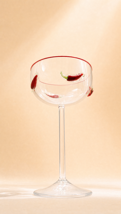 Chili Cocktail Glass set of two